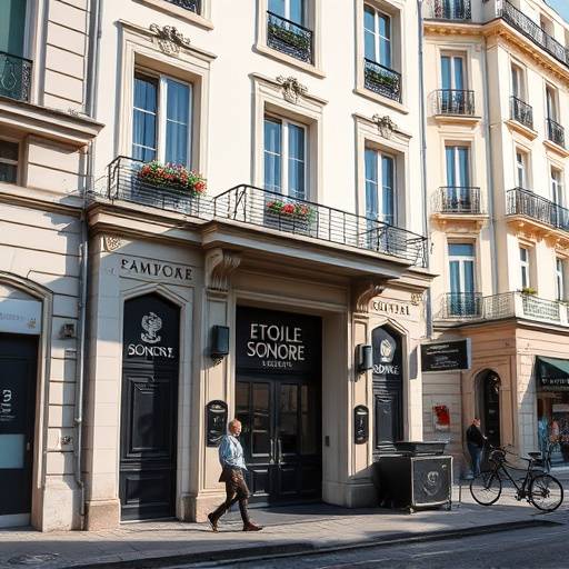 Extérieur du Studio d'Enregistrement Étoile Sonore situé Rue de la Paix à Paris